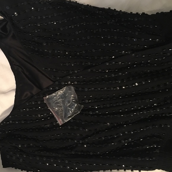 Parker Black Beaded Autumn Aumpsuit NEW YEARS EVE Size S - Picture 3 of 4